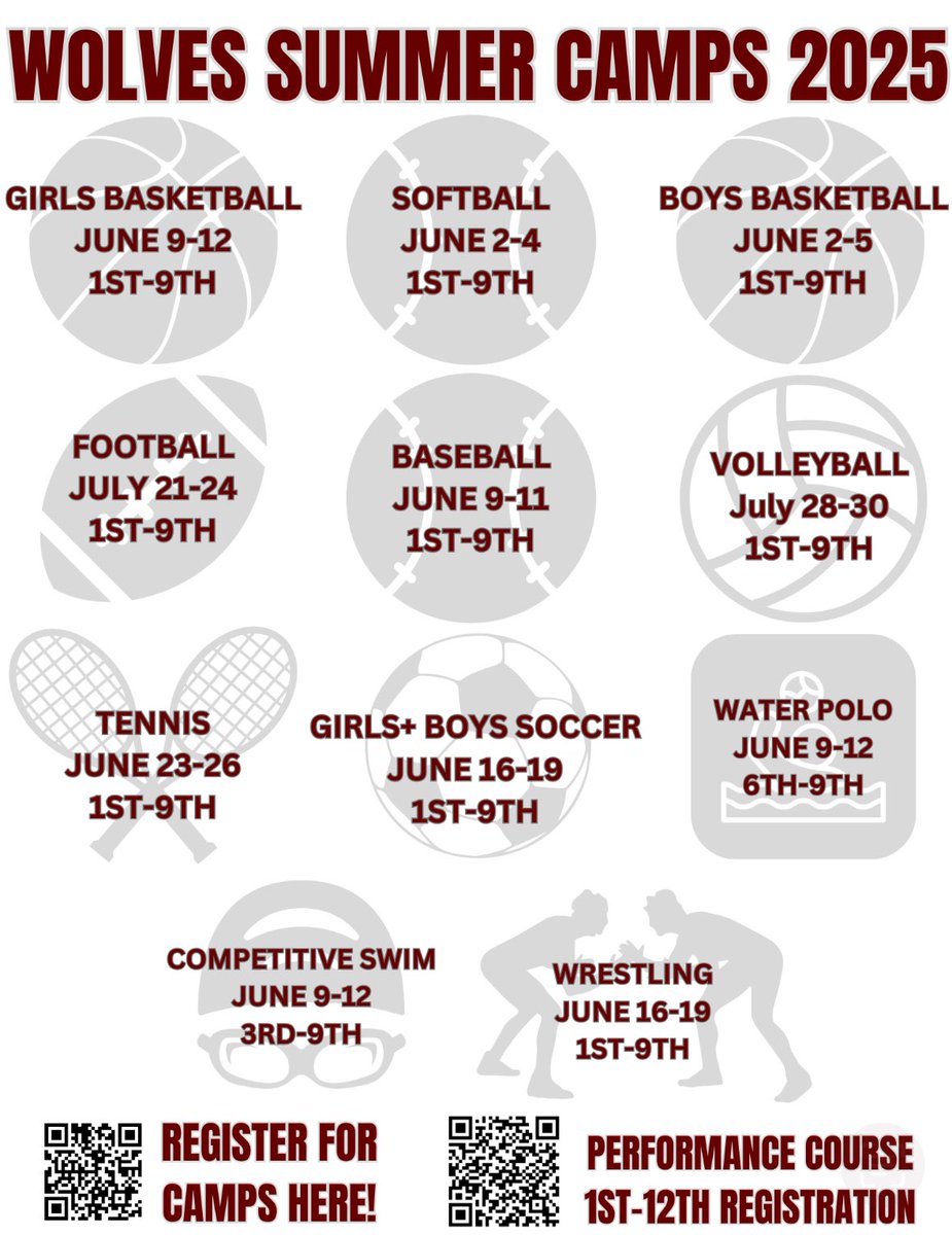 Get signed up for Summer Camps! 🐺#BTP