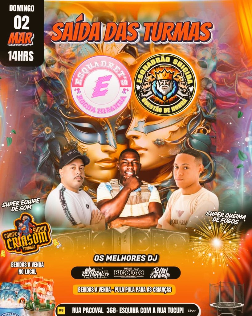 Domingo a tropa ta na rua, sem papo..
Vai ter surpresa em 🤭🔥

#ForaDoPadrão
#SemMedoDeArriscar
#PraCima🥳