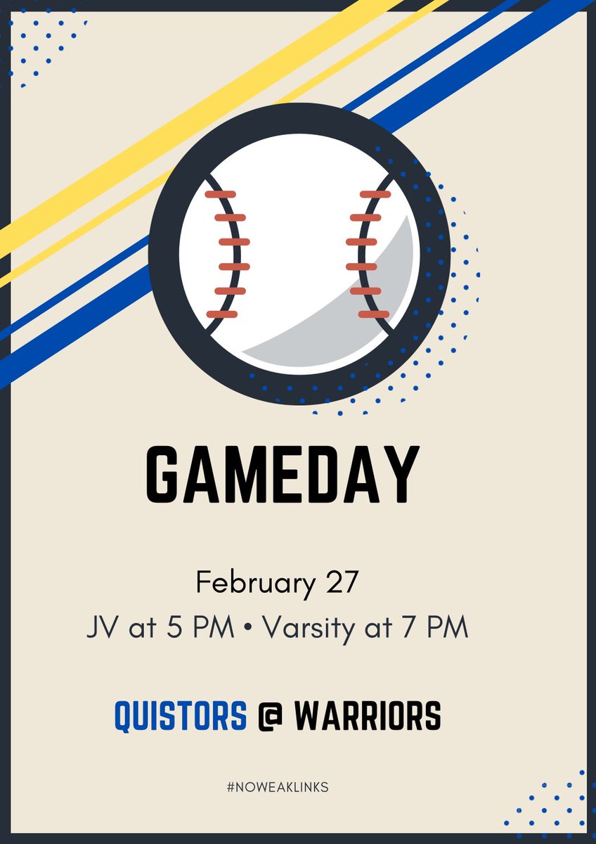 Join us this Thursday to cheer on the Quistors as they take on the Warriors.#OBPride #NOWEAKLINKS 🔵⚔️🟨