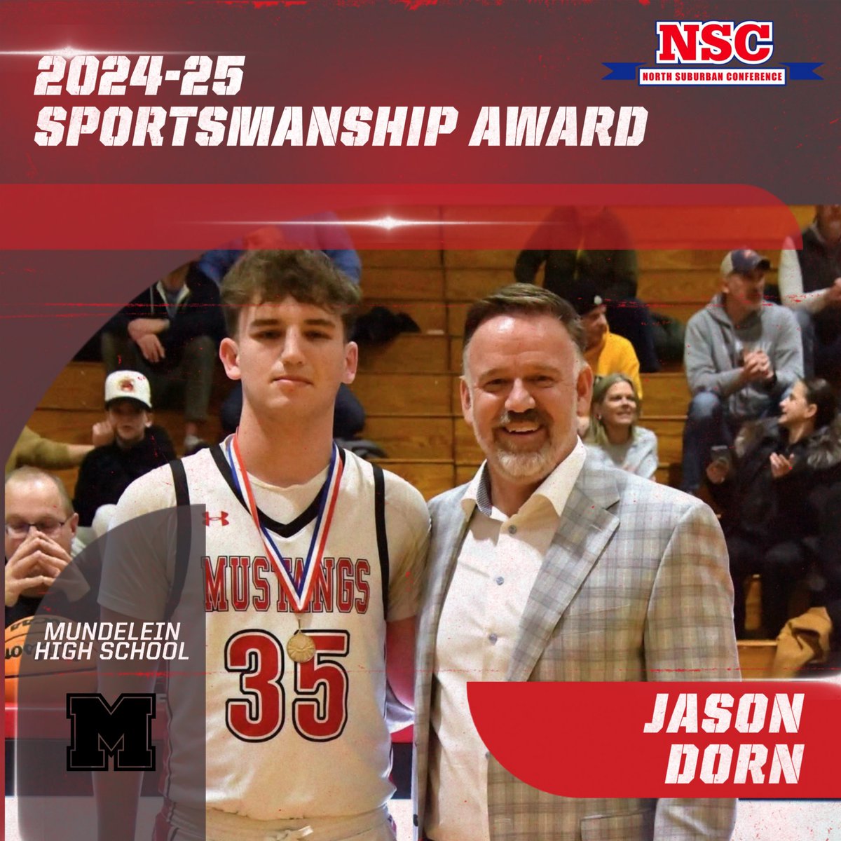 Congrats to senior Jason Dorn on receiving the NSC Sportsmanship Award! <a href="/Jasondorn34/">Jason Dorn</a>