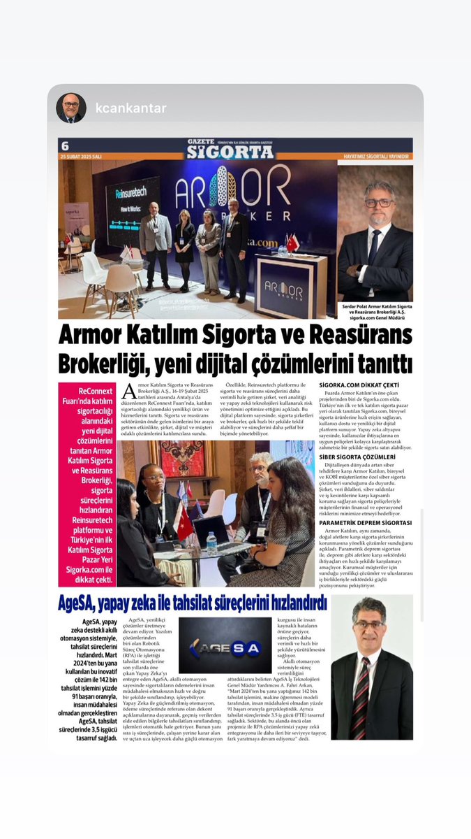 Armor Katılım Sigorta ve Reasurans Brokerliği Genel Müdürü Serdar Polat