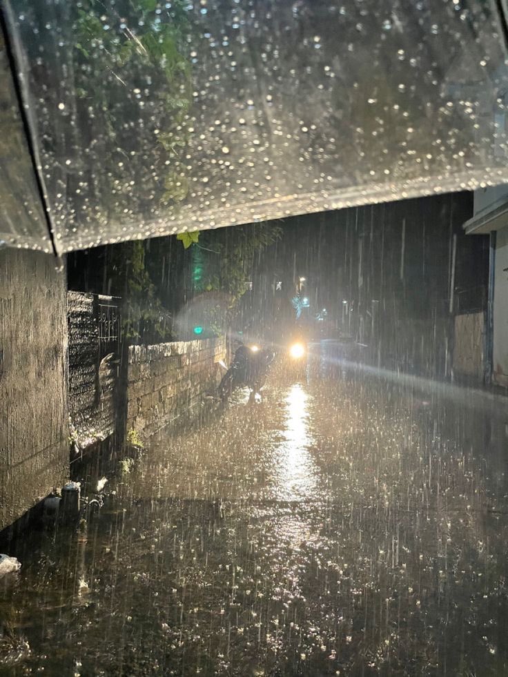 the sound of rain.