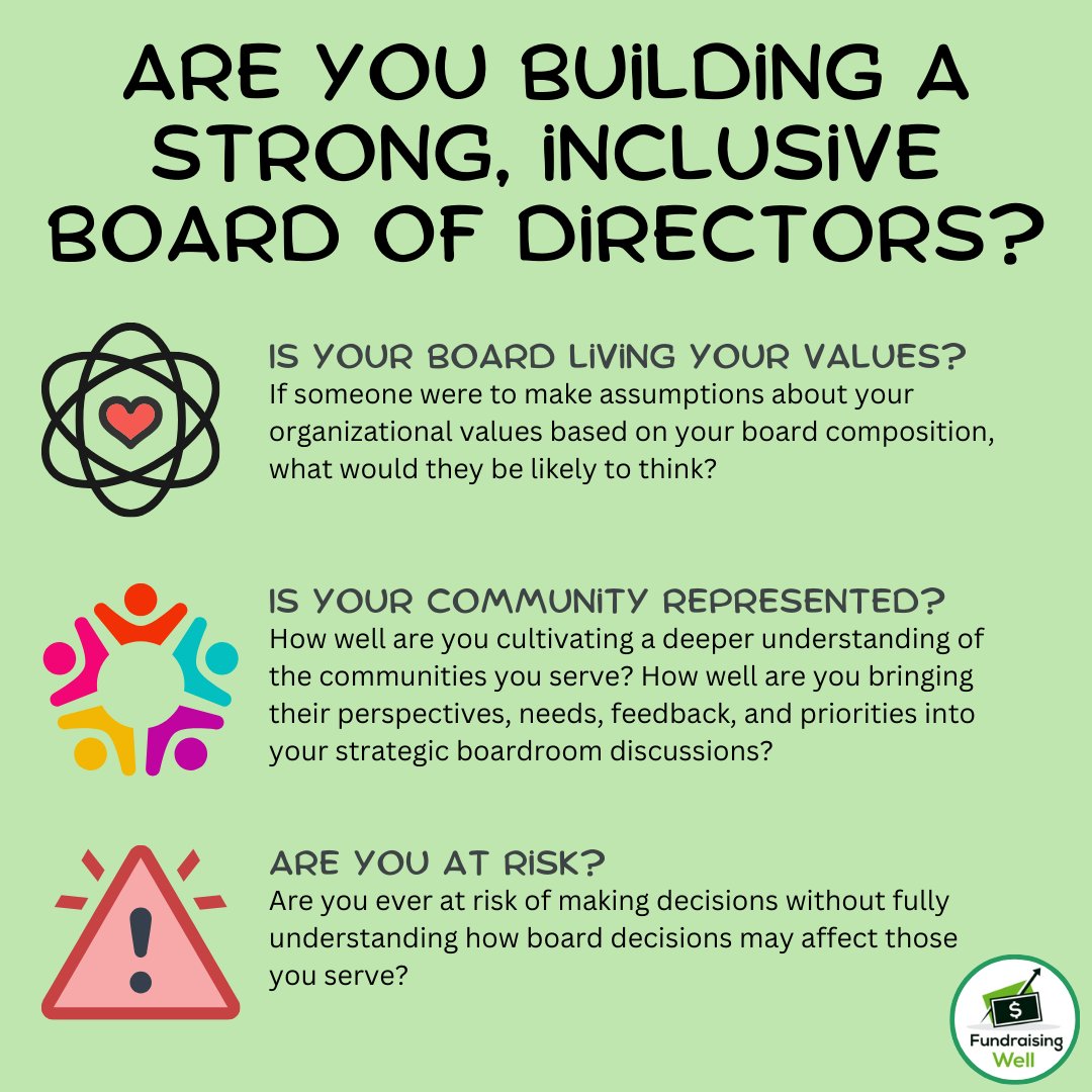 Impact starts at the top—with a board that reflects the communities it serves. Here’s how to recruit &amp; retain effective, diverse board members!

What strategy helped your organization build a strong board? 
#NonprofitBoards #BoardGovernance #NonprofitExcellence