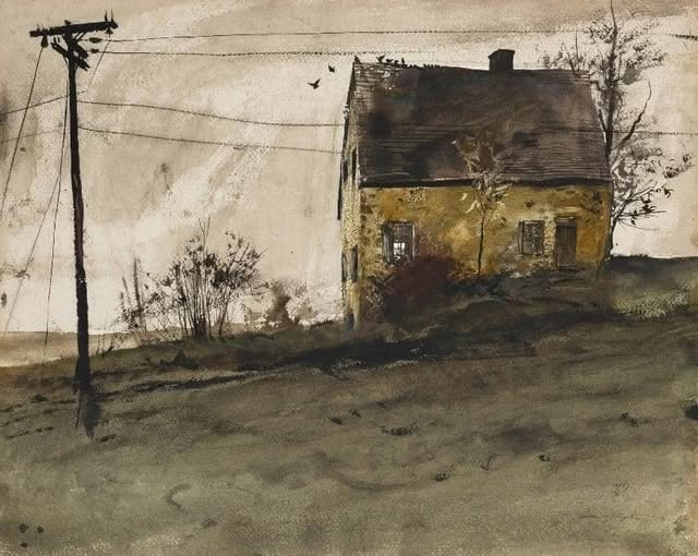 RaBeArt's tweet photo. Hans Herr House, 1949. Artist: Andrew Wyeth (American, 1917-2009). Watercolor and pencil on paper.
#art #AndrewWyeth #HansHerrHouse #usa #paintings #watercolor #pencil https://t.co/OrL5RqVv8j