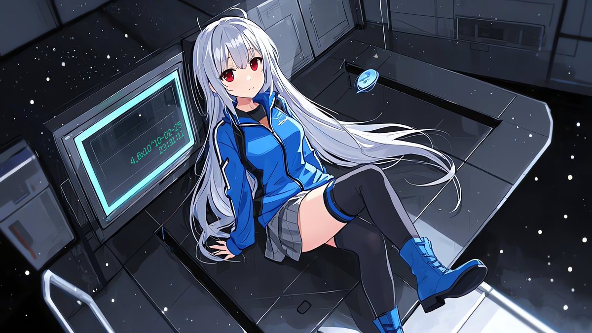 imcatscarlet's tweet image. I'm bored so I made a wallpaper.
Notice this is an **AI-generated content**
#100oj #Suguri #AI_generated