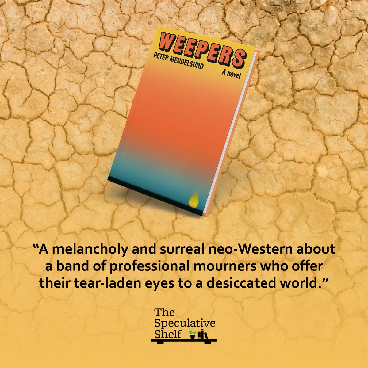The Speculative Shelf (@specshelf) on Twitter photo Review: Weepers (June 2025) by Peter Mendelsund from <a href="/fsgbooks/">Farrar,Straus&Giroux</a> 🥹 "A melancholy and surreal neo-Western about a band of professional mourners who offer their tear-laden eyes to a desiccated world." 😭 speculativeshelf.com/2025/02/25/rev… Review: Weepers (June 2025) by Peter Mendelsund from <a href="/fsgbooks/">Farrar,Straus&Giroux</a> 🥹 "A melancholy and surreal neo-Western about a band of professional mourners who offer their tear-laden eyes to a desiccated world." 😭 speculativeshelf.com/2025/02/25/rev…