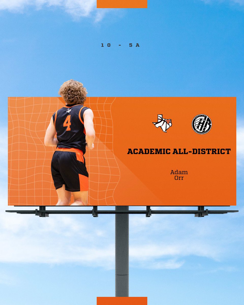 Congrats to <a href="/AdamOrrTxk/">Adam Orr</a> on being named Academic All-District!

To go along with his stellar performance in the classroom, Adam also finished district play shooting 52% from 2 and 37% from 3!
