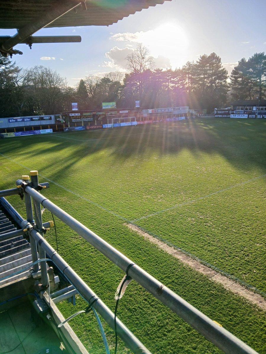 Pitch repaired, white line and cut for the national south fixture