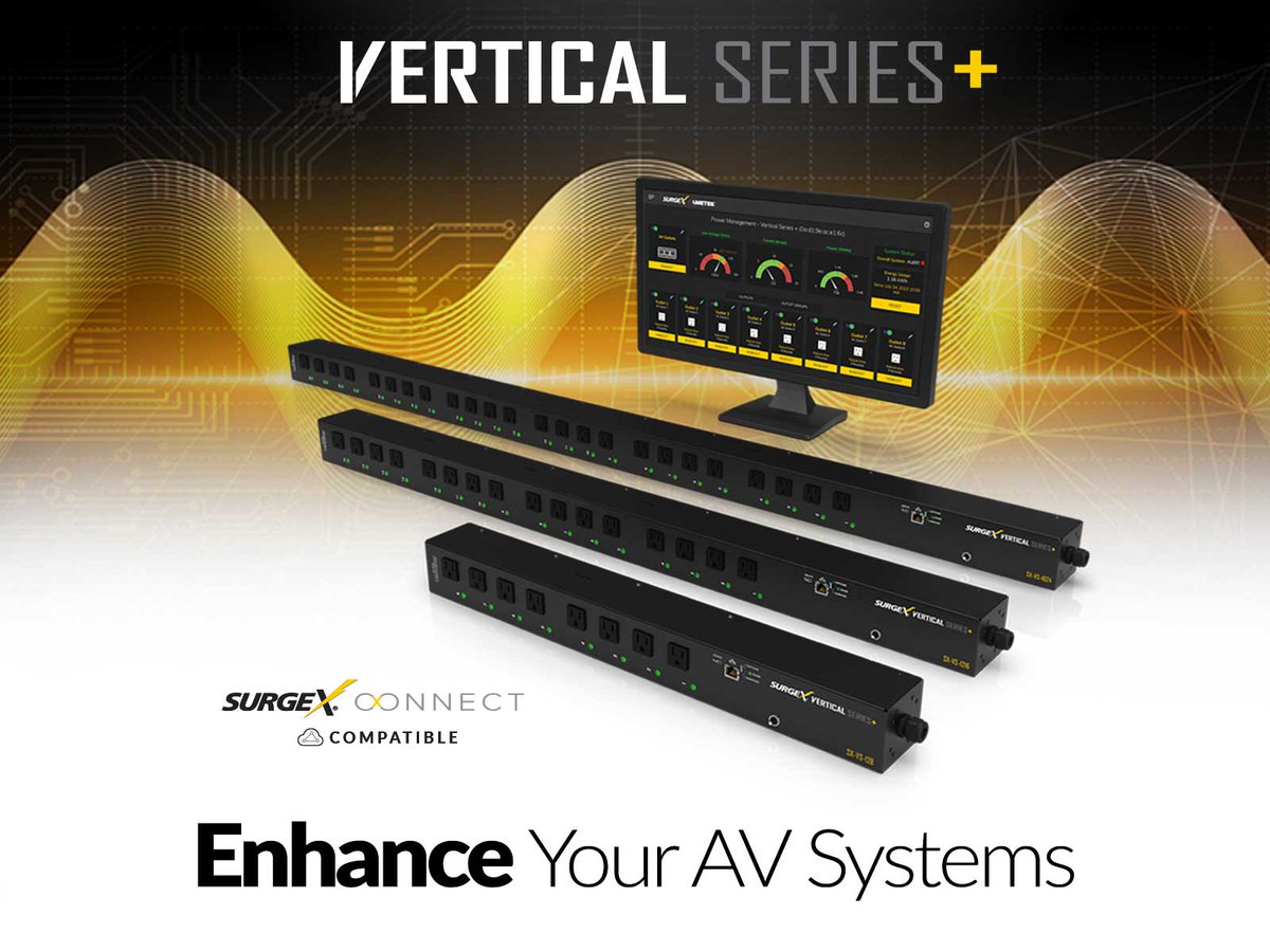 Upgrade your AV systems with the SurgeX Vertical Series+ smart PDU. It integrates easily with third-party control and offers versatile power management with controlled outlets.

Check out our website to learn more: ametekesp.com/surgex/vertica…