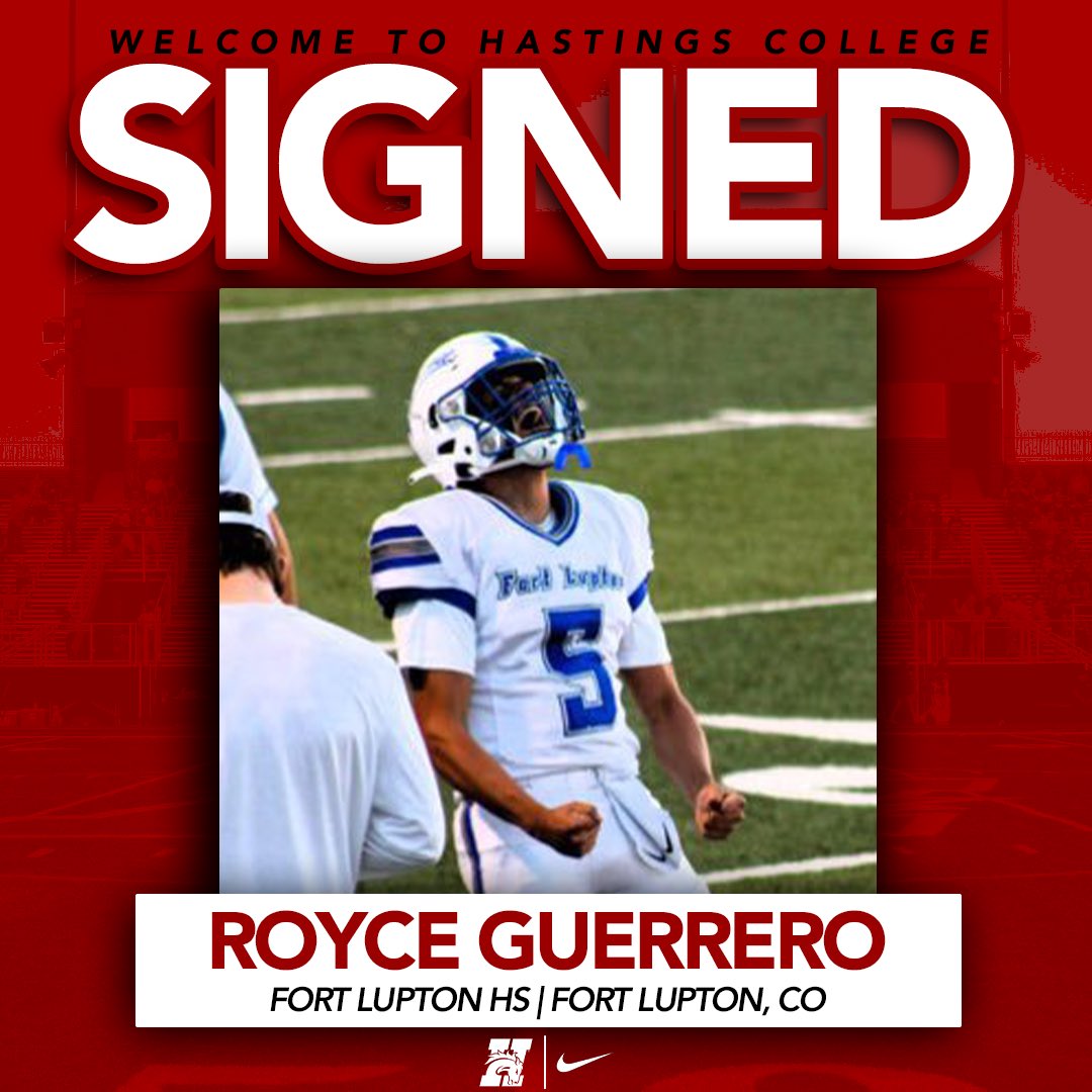 HCBroncoFB's tweet image. ❗️SIGNED❗️
LET’S GET FIRED UP
Welcome to Hastings College Royce! It’s A Great Day To Be A Bronco!
#GDTBAB