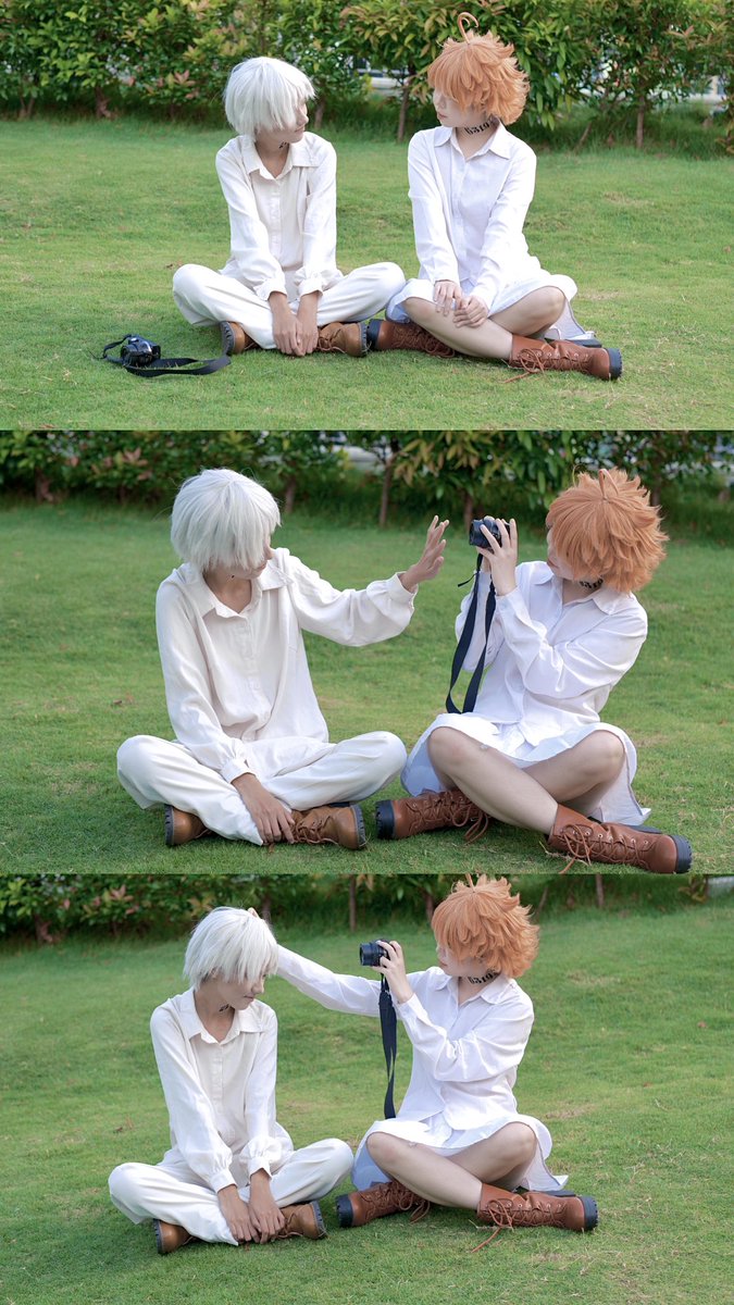 hayuri36687250's tweet photo. #約束のネバーランド #ThePromisedNeverland #norem me and my friend cosplay Norman and Emma https://t.co/BVk2CHWMyO