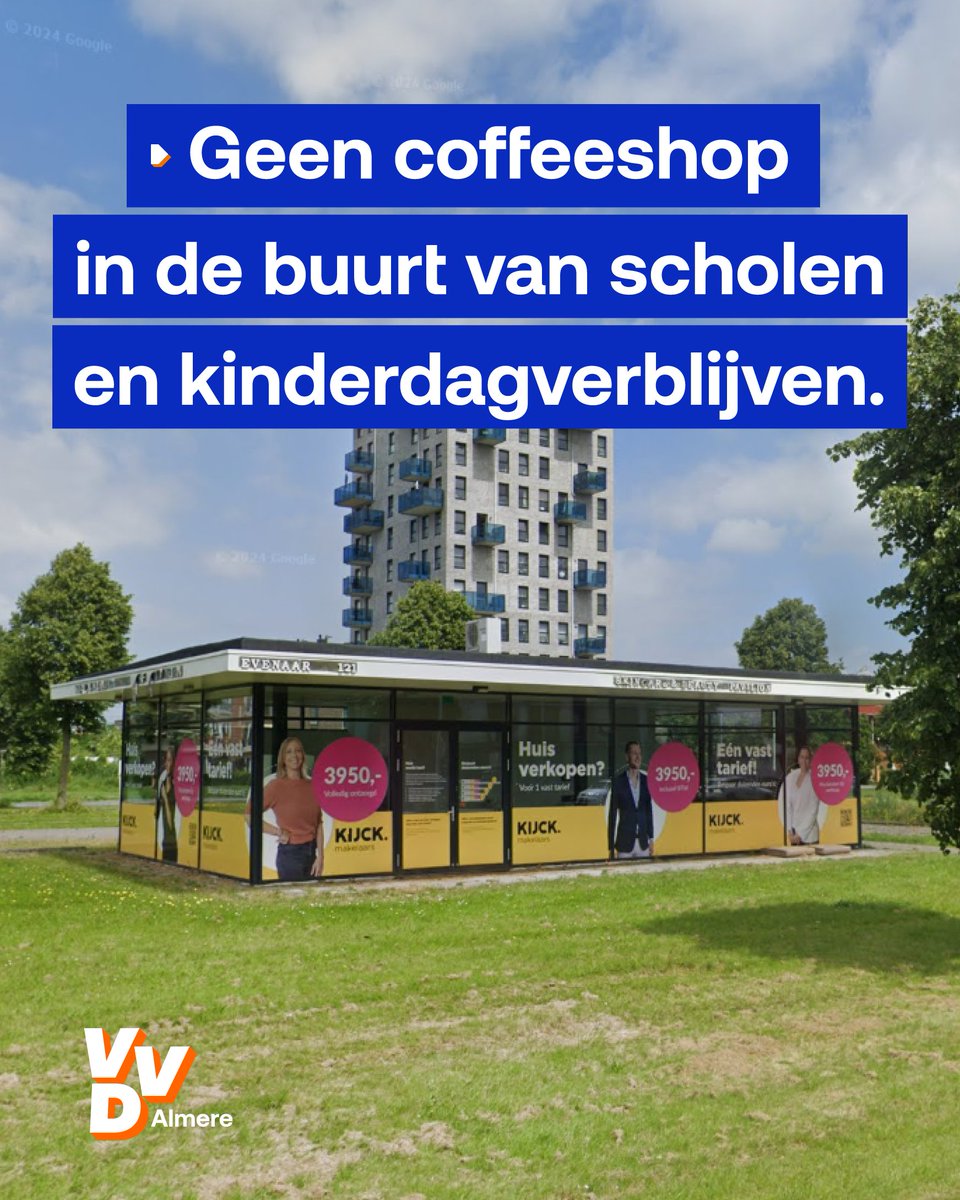 Je mag van dit gemeentebestuur geen kroketje eten in de buurt van scholen, maar wel softdrugs verkopen. 

Een merkwaardige keuze.

De Almeerse VVD vindt het niet wenselijk dat op deze locatie, in de buurt van scholen, een coffeeshop komt. 

👉 omroepflevoland.nl/nieuws/417170/…