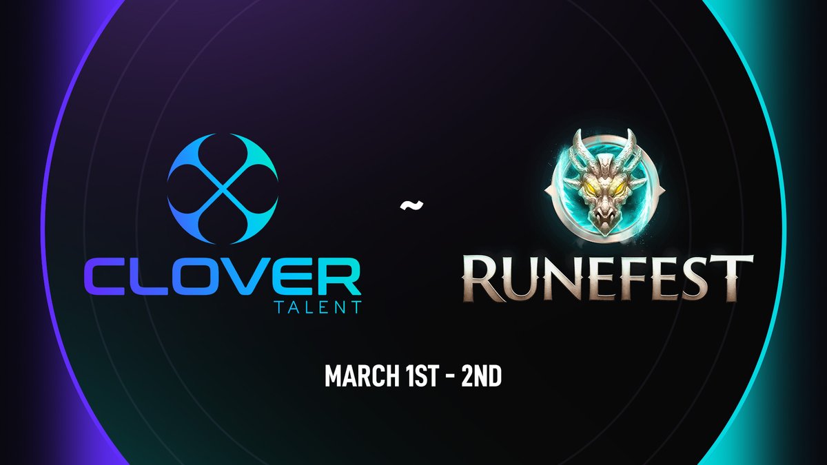 🍀 Clover Talent is heading to <a href="/RuneFest/">RuneFest</a>!!

We're excited to catch all the amazing OSRS action and watch our creators win some Golden Gnomes. ⚔️

If you're a creator and want to meet &amp; chat about what we can do for you, shoot us a DM! 📨