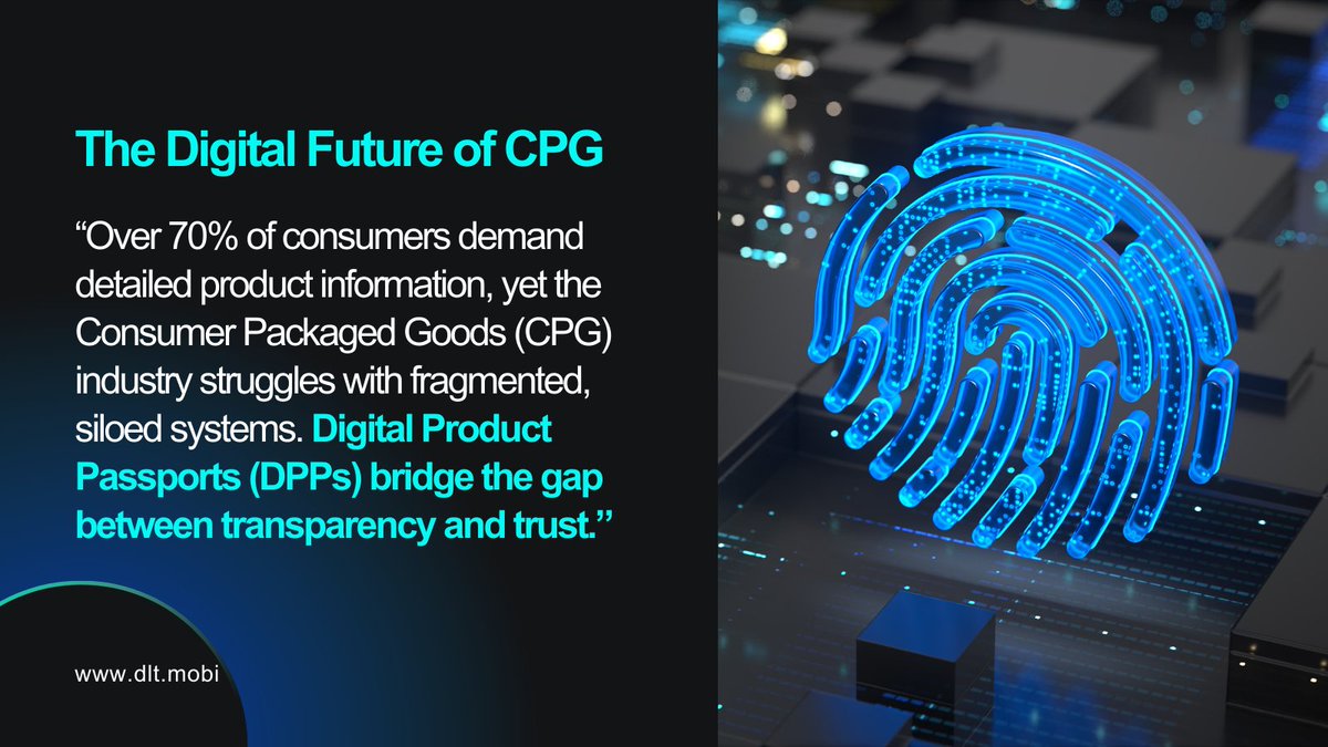 The Consumer Packaged Goods (CPG) industry is stuck in silos—costing companies time, money, and trust. 

Digital Product Passport + interoperable data spaces = seamless compliance, accountability, and AI-driven insights. 

🌐 Read more: dltmobi.medium.com/the-digital-fu…