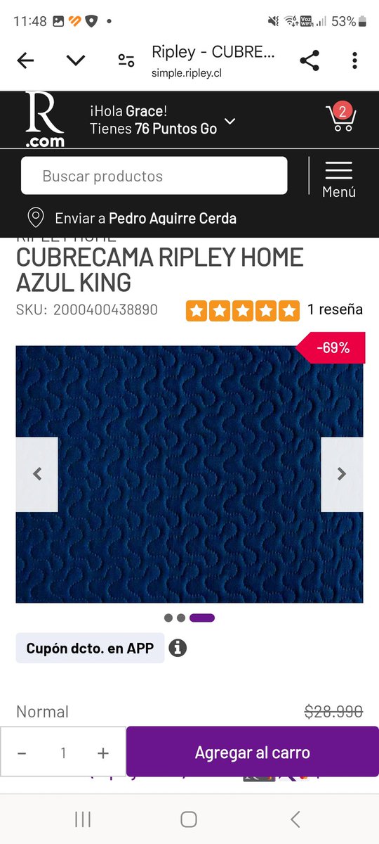 Grace27GME's tweet photo. @RipleyChile @SERNAC ustedes creen que esto se parece? Uno es celeste el otro azul, uno tiene boldado triangular el otro tiene bordado circular... o estoy muy ciega o en realidad si es publicidad engañosa. No dan ninguna solucion https://t.co/bypoxdsKJr