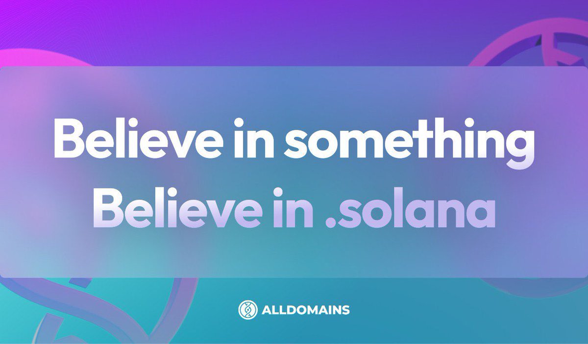 Block out the noise and believe in something - Believe in Solana.

Solflare x @AllDomains_ are giving YOU the chance to win a unique .solana domain! 🙌

How to participate?
💬 Comment why you love <a href="/solana/">Solana</a>
🏆 The best 100 answers will get a free .solana domain! 

Comment 👇
