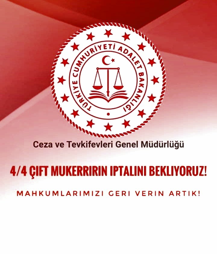 Dolunaysh's tweet photo. #CezadaAdalet4te4Felaket
2.kez tekerrür/mükerrir 4/4  uygulaması tümüyle haksız ve adaletsiz bir yasadır.
2.tekerrürün 4/4 infaz sistemi zulümdür kaldırılması gerekir.🕊️
@adalet_bakanlik @yilmaztunc @YildizFeti @RTErdogan https://t.co/k41qW1PDG0