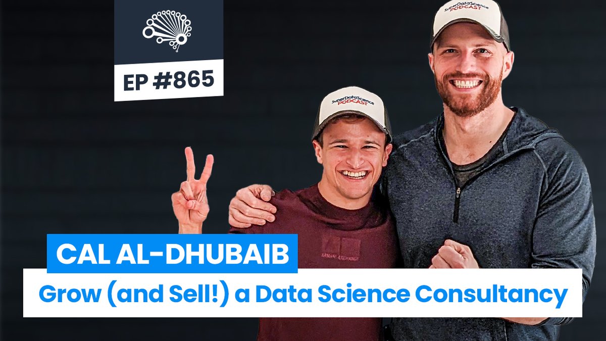 Jon Krohn (@jonkrohnlearns) on Twitter photo Today, my ebullient long-time friend Cal Al-Dhubaib (<a href="/caldhubaib/">Cal Al-Dhubaib</a>) makes his debut on my podcast to spill the beans on how you can launch your own thriving (data science / A.I. / ML) consultancy and, eventually, sell it 💰
Watch here: superdatascience.com/865
Cal:
• Is Head of Today, my ebullient long-time friend Cal Al-Dhubaib (<a href="/caldhubaib/">Cal Al-Dhubaib</a>) makes his debut on my podcast to spill the beans on how you can launch your own thriving (data science / A.I. / ML) consultancy and, eventually, sell it 💰
Watch here: superdatascience.com/865
Cal:
• Is Head of