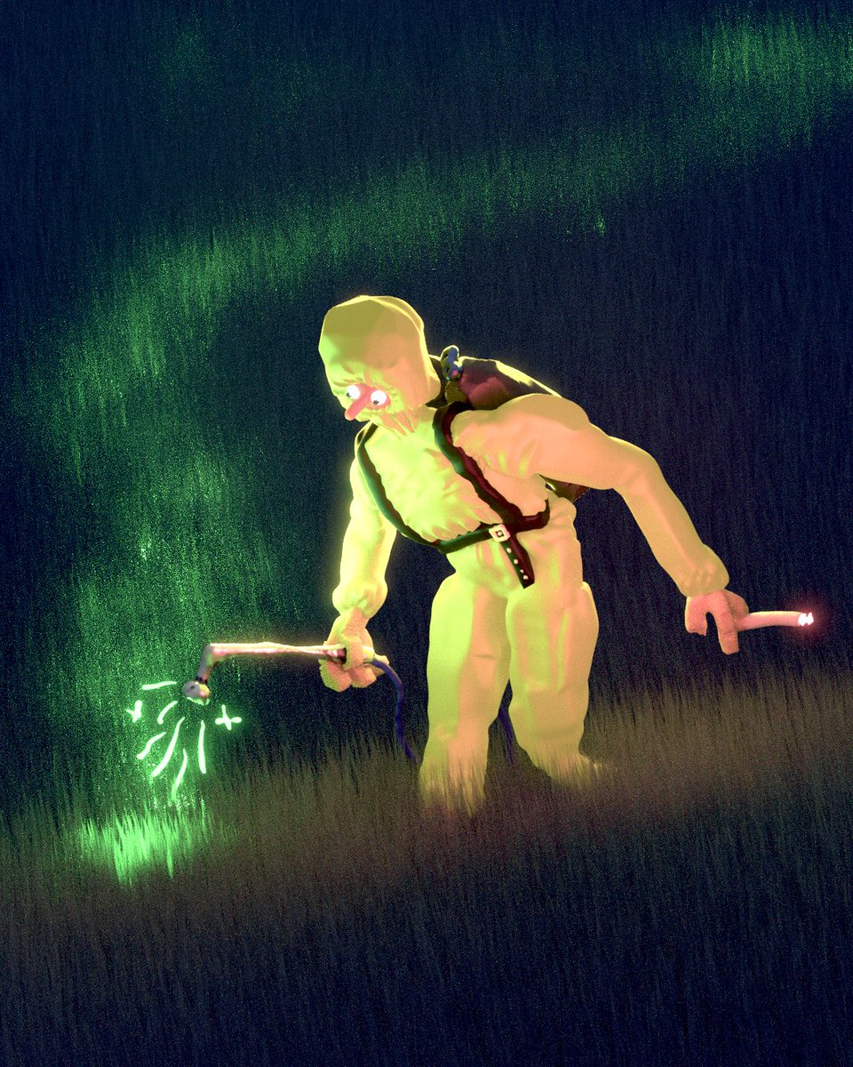 Highlighter man. 
Made in blender &amp; Adobe Medium.