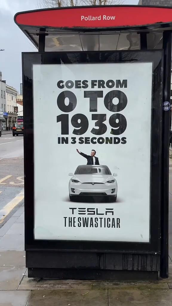 Busstop in Londen.