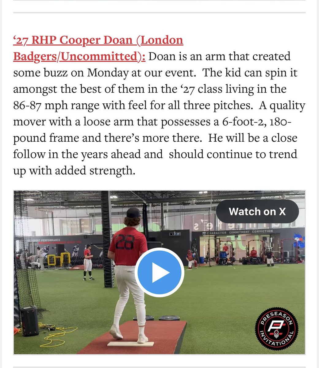Thank you <a href="/PrepBaseballON/">Prep Baseball Ontario</a> for a great showcase last Monday. Always lots of fun.