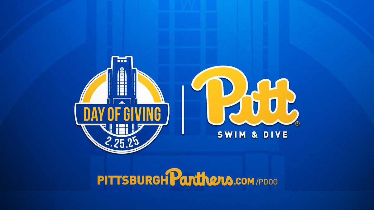 Pitt_SWIM_DIVE's tweet photo. PDoG 💙💛

It’s Pitt Day of Giving ✨✨ 

Support our student-athletes by donating at the link below! ⤵️⤵️

Men’s S&amp;D
🔗: https://t.co/N2bEe8XYTW

Women’s S&amp;D
🔗: https://t.co/lOGXl47H1T

#H2P x #H2oP https://t.co/6CBWtzcMHc