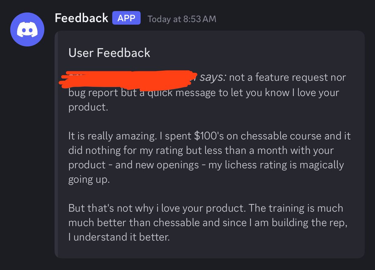 Love getting feedback like this!