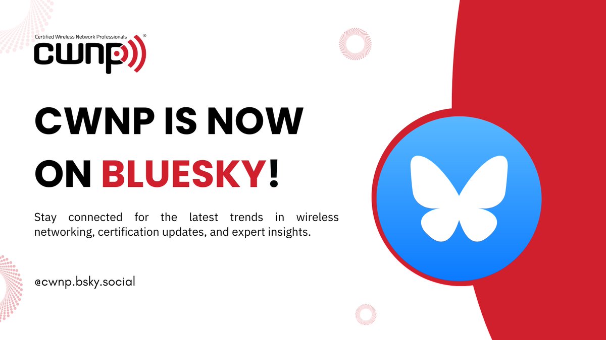 CWNP's tweet photo. Exciting news! CWNP is now on Bluesky! ๐ Stay connected for the latest trends in wireless networking, certification updates, and expert insights. Follow us at
https://t.co/JidFSv3AV6 and join the conversation!
#CWNP #WirelessCertification #Bluesky https://t.co/7Fr5VJLRbS