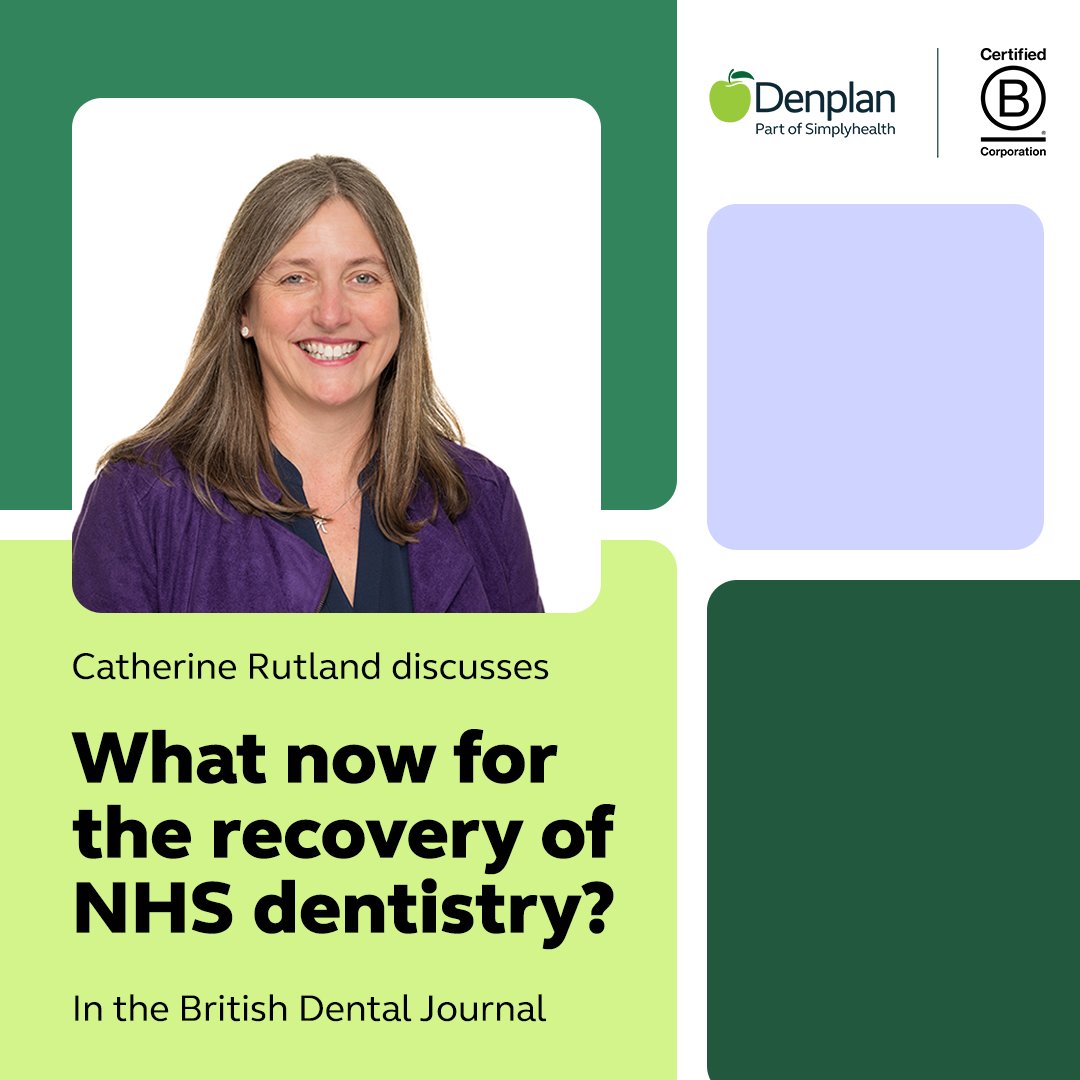 Our Clinical Director, Catherine Rutland, featured recently in the British Dental Journal alongside other industry experts discussing the recovery of NHS dentistry. 

Read the article here: nature.com/articles/s4140… *Please note it is only available to those with a BDJ login.