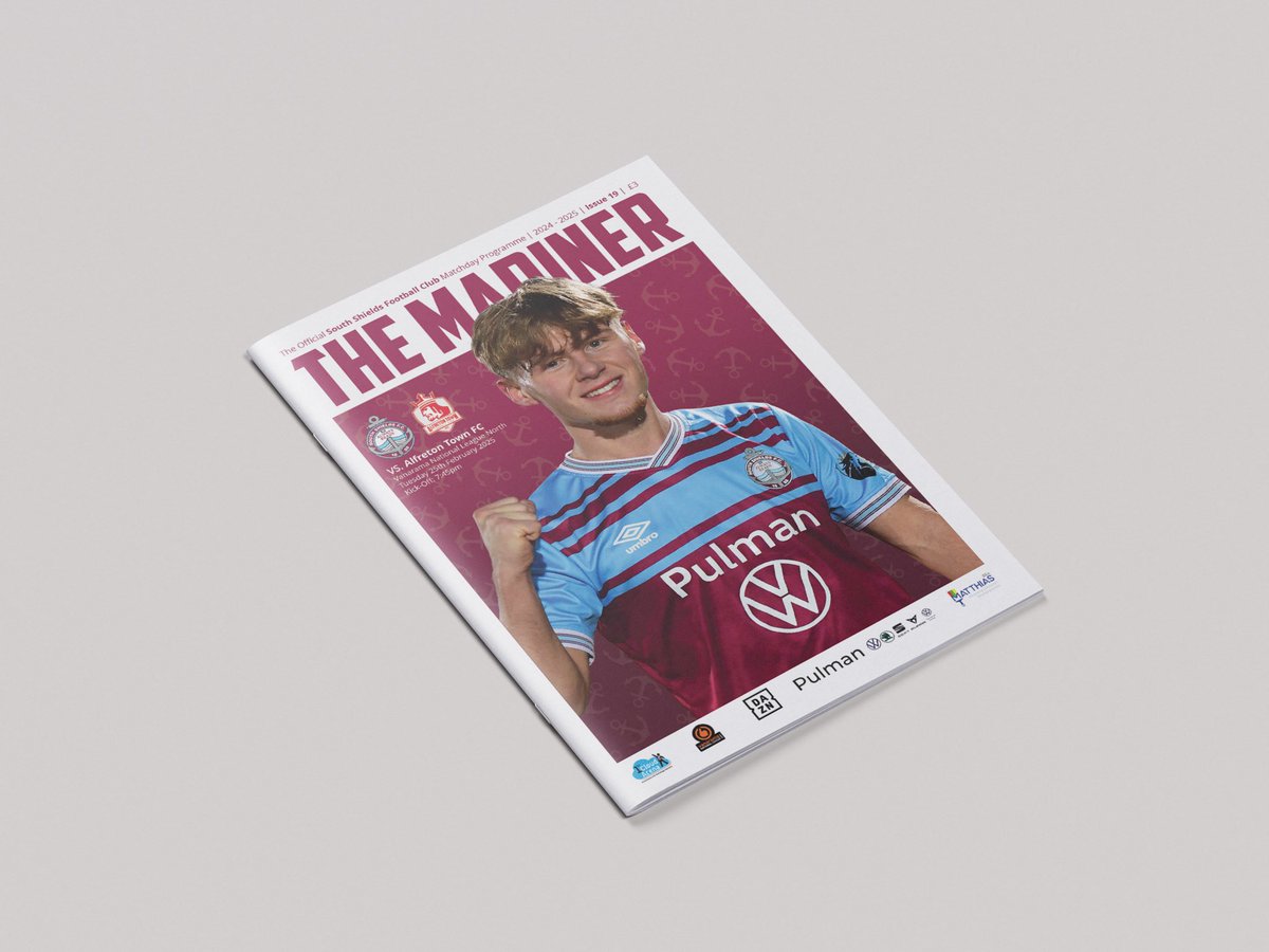 Hutton_Media's tweet photo. 📖 Tonight’s @SouthShieldsFC Matchday Programme for their game against Alfreton Town. 

🫵 If you need bespoke print designs for an event coming up email  huttonmediabusiness@gmail.com https://t.co/wc56Y2d7hw