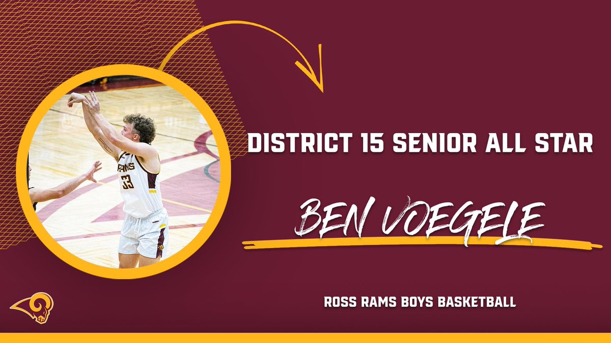 Coach Lane (@rossrams_mbb) on Twitter photo Congratulations to our guy <a href="/ben_voegele/">Ben Voegele</a> for being named to the District 15 Senior All Star Team! Very much deserved! So proud of you young man!
#RossBasketball #Together #NoExcuses Congratulations to our guy <a href="/ben_voegele/">Ben Voegele</a> for being named to the District 15 Senior All Star Team! Very much deserved! So proud of you young man!
#RossBasketball #Together #NoExcuses