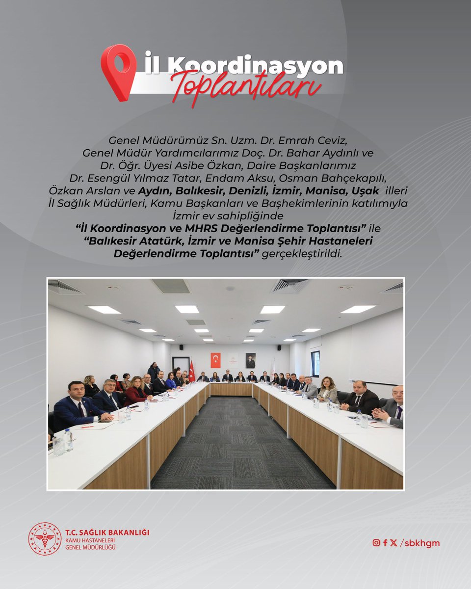 sbkhgm's tweet photo. İl Koordinasyon Toplantıları
📍Aydın, Balıkesir, Denizli, İzmir, Manisa, Uşak https://t.co/DdYfegOdej