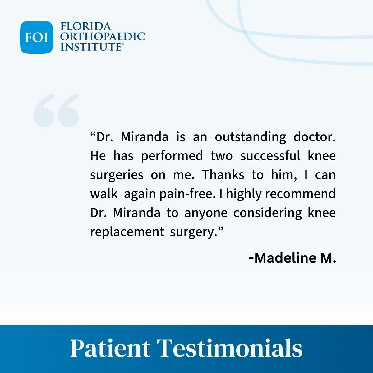 Florida Orthopaedic Institute tweet media