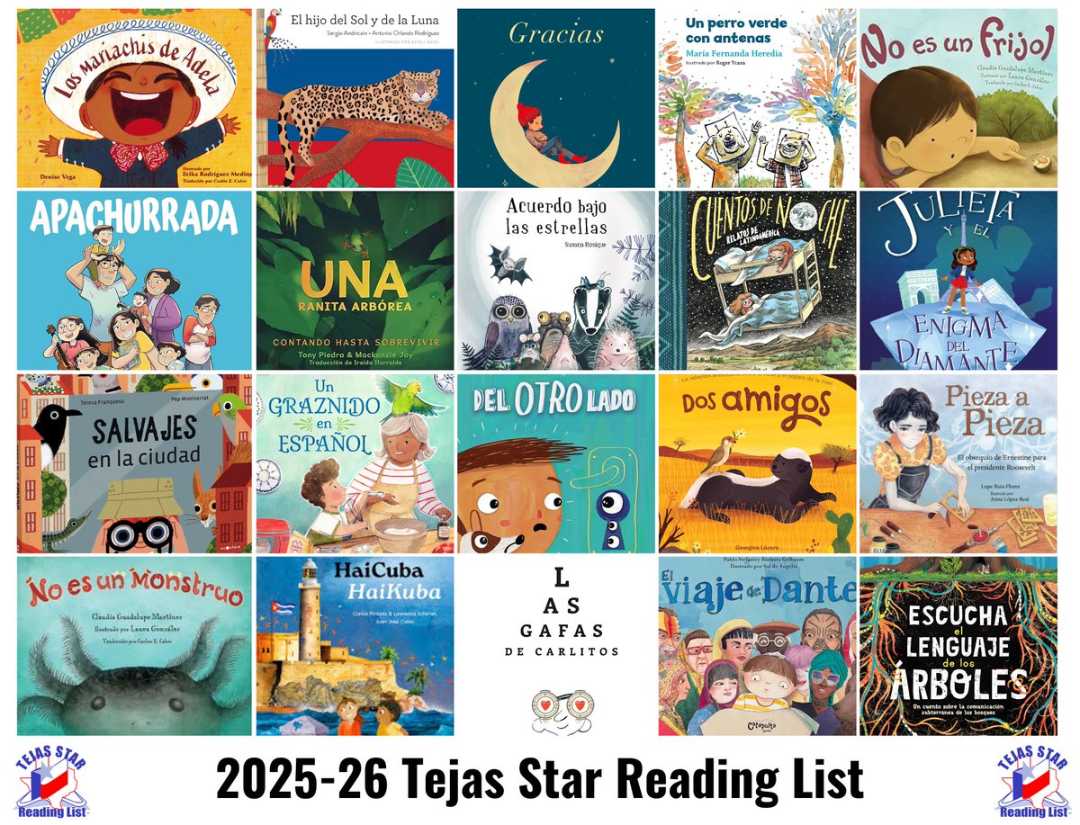 We are excited to announce the 2025-2026 Tejas Star Reading List! This curated list of Spanish and bilingual titles is designed to encourage children ages 5 to 12 to explore Spanish, bilingual, and multicultural books. Explore this year's list here: ow.ly/af9250V6ge3