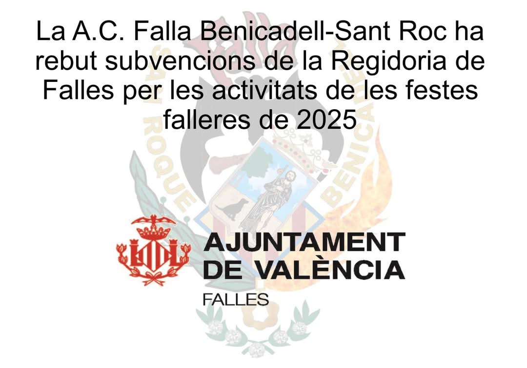 FallaBSR's tweet image. Está comissió ha rebut les subvencions de l'Ajuntament, Regidoria de Falles, i de la Diputació.
#Falles25 #FallaBSR #JuntsMolemMes @AjuntamentVLC @dipvalencia