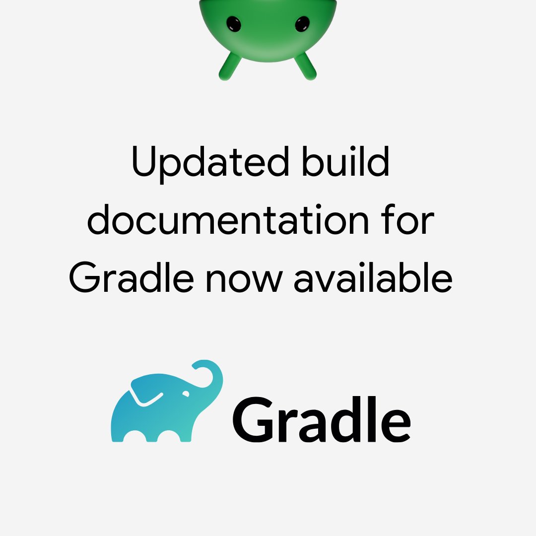 New to building Android apps or want to better understand your build? We’ve reorganized our Gradle build documentation, added a new Android Build Overview section, and new details on verifying and updating your build dependencies. → goo.gle/3X9UdLQ