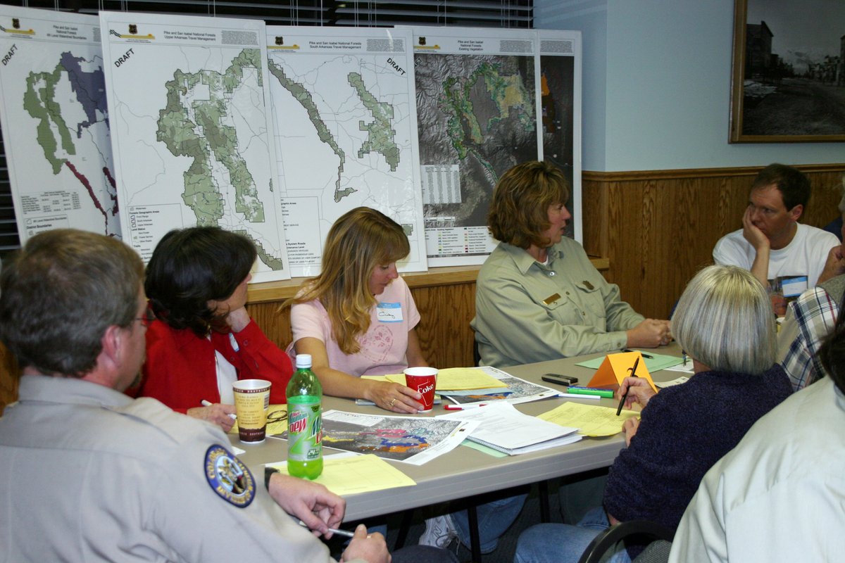 goodlifecp's tweet image. @elonmusk this is #FederalEmployeesAtWork. The public working with the Forest Service at the onset of revising a forest plan to identify future desired conditions of their public lands. 7 public meetings covering over 150 miles, 800+ public participants. #FederalLayoffs