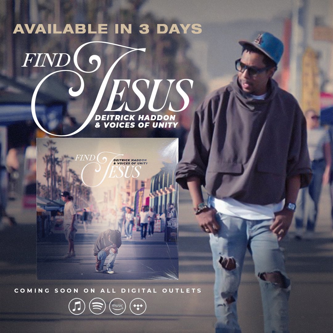 Tyscot's tweet image. Coming this Friday 2.28.2025 - a new Deitrick Haddon &amp;amp; Voices of Unity classic, FIND JESUS. Pre-save on your favorite digital music platform now! #newmusic #deitrickhaddon #voicesofunity#findjesus #gospelmusic #livinglife #goodmusic