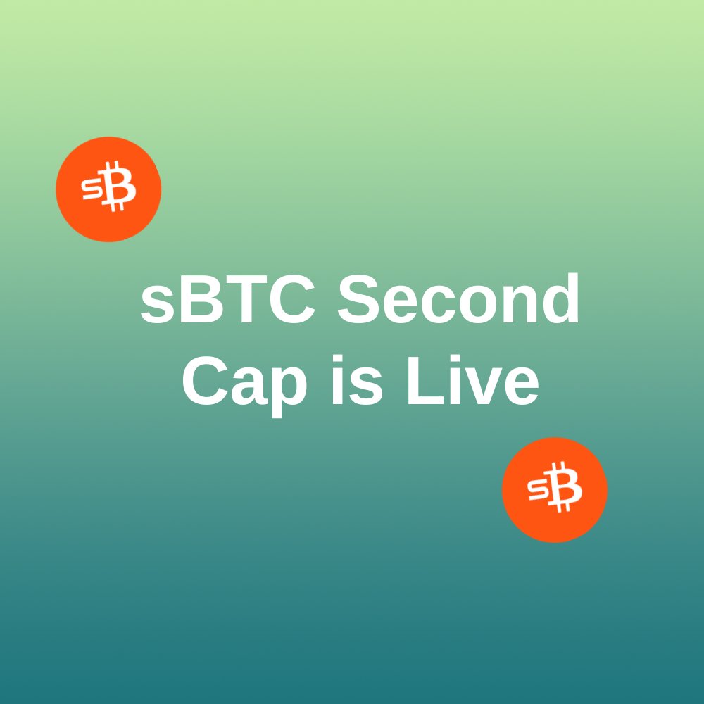 The Advisor.btc 🟧 (@theadvisorbtc) on Twitter photo sBTC second cap is now live!! 🔥
2,000 BTC can be bridged on Stacks and earn up to 5% APY for just holding sBTC.
Check out how to mint sBTC and what you can do with it on <a href="/Stacks/">stacks.btc</a>.
🧵 ⬇️ sBTC second cap is now live!! 🔥
2,000 BTC can be bridged on Stacks and earn up to 5% APY for just holding sBTC.
Check out how to mint sBTC and what you can do with it on <a href="/Stacks/">stacks.btc</a>.
🧵 ⬇️