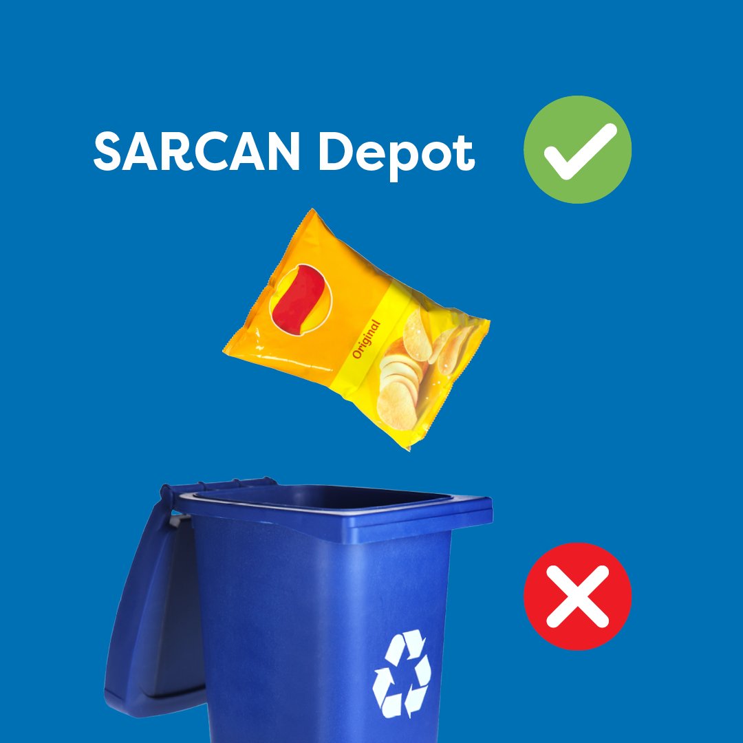 ♻️ Are flexible plastics recyclable?♻️

Flexible plastics are only accepted at SARCAN depots and cannot be mixed in with other recyclables in your city’s recycling container. 

For a more details on recycling Flexible Plastics, visit SKRecycles.ca/RecyclingFlexi…