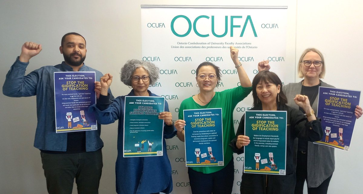 ✨ That's a wrap on our annual social media day of action in support of #fairness4cf! Thanks to everyone who participated by posting, sharing, and sending emails.

🗳️ On Feb 27, vote for strong universities, and a strong Ontario, and vote to stop the gigification of education.