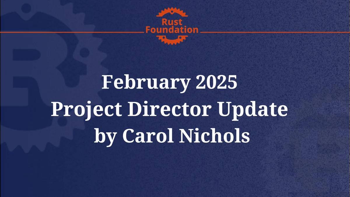 February 2025 Project Director Update by Carol Nichols