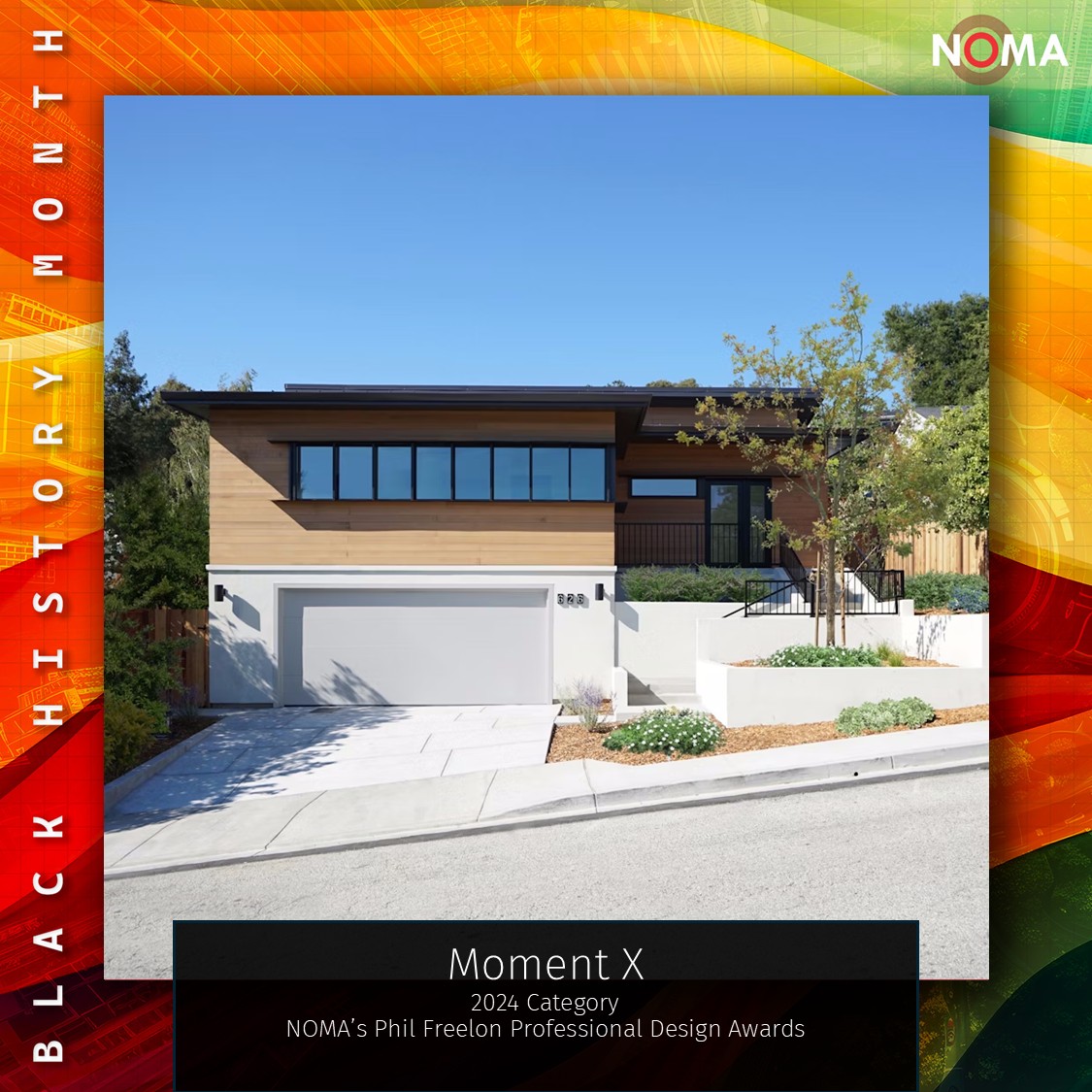 The Phil Freelon Professional Design Awards highlights some of the best design globally.

2024 Category, Moment X

#BHM #BlackHistoryMonth #SpatialJustice #Architecture #Excellence #NOMAeverywhere