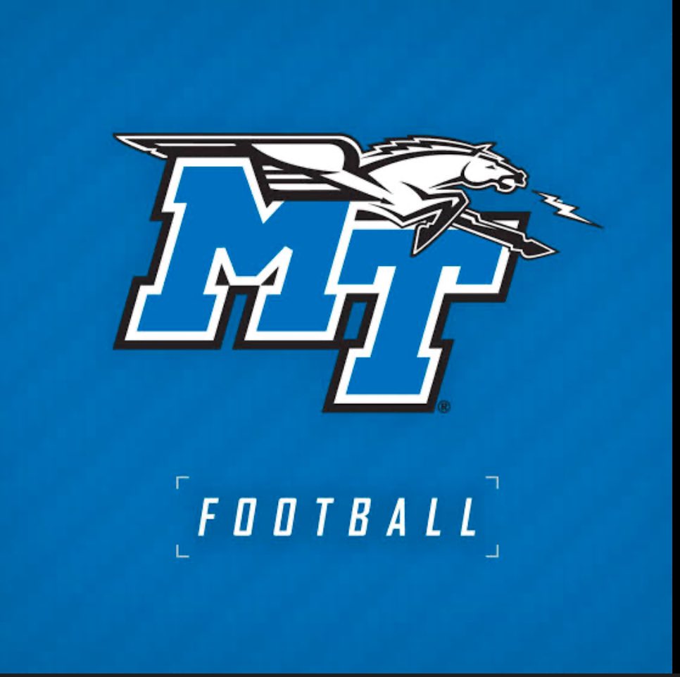 Blessed to receive an offer to middle Tennessee! #BlueRaiders