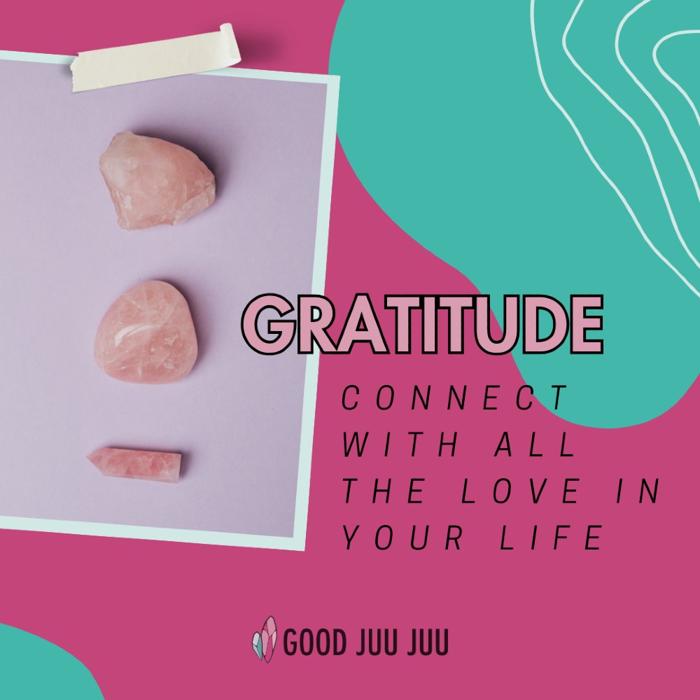 goodjuujuubox's tweet image. Let gratitude guide your day 🌸
Use rose quartz to connect with all the love in your life 💕