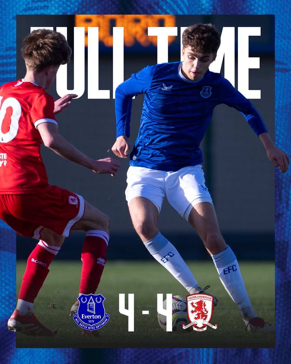 EvertonAcademy's tweet image. An eight-goal thriller for #EFCU18 at Finch Farm, and it ends as a draw. 🔵