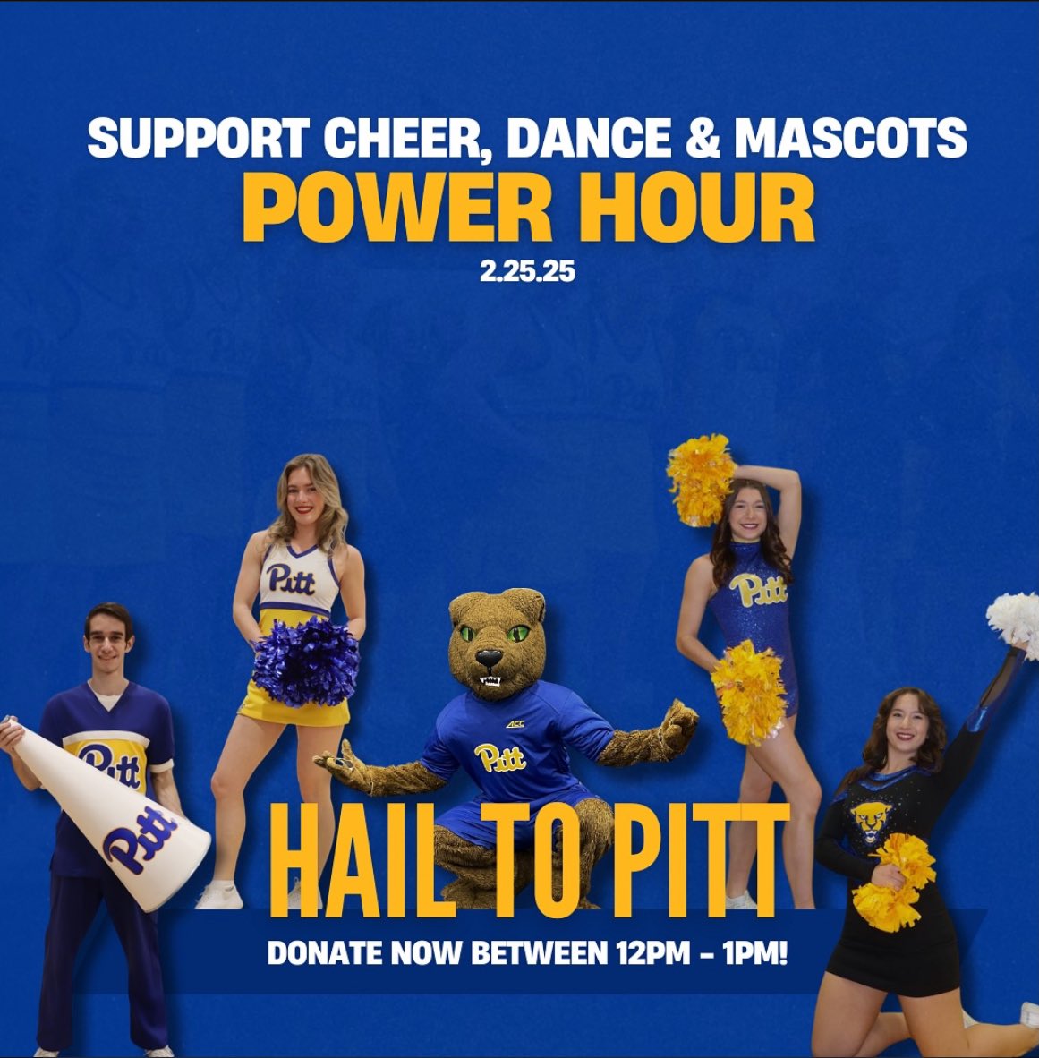 It’s POWER HOUR! 💪🏼 Click the link to donate between 12-1pm! 💛 All donations are greatly appreciated!

pittdayofgiving.com/campaigns/chee…