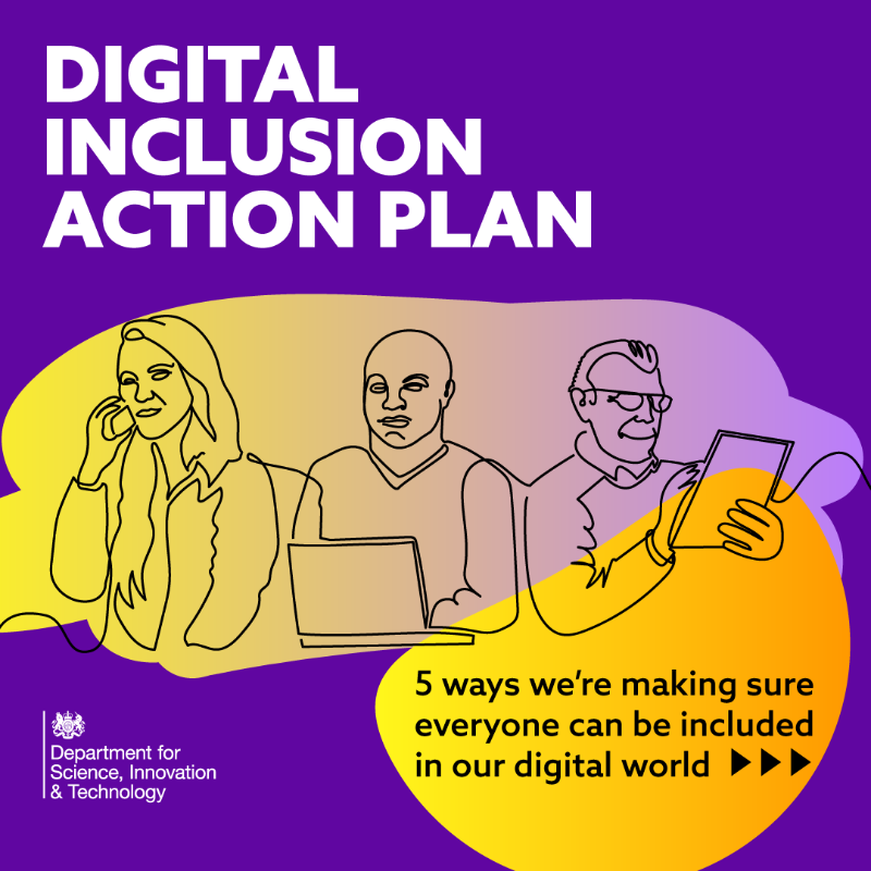 SciTechgovuk's tweet photo. From speaking to your GP, to applying for jobs - daily tasks have become increasingly digitised.

Yet around 1 in 4 people in the UK struggle to use online services.

Here’s 5 ways our Digital Inclusion Action Plan ensures everyone has the skills to thrive in modern society 👇