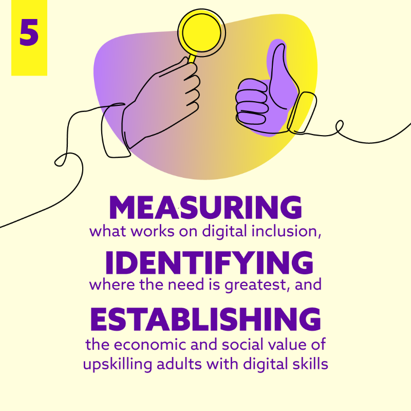 SciTechgovuk's tweet photo. From speaking to your GP, to applying for jobs - daily tasks have become increasingly digitised.

Yet around 1 in 4 people in the UK struggle to use online services.

Here’s 5 ways our Digital Inclusion Action Plan ensures everyone has the skills to thrive in modern society 👇
