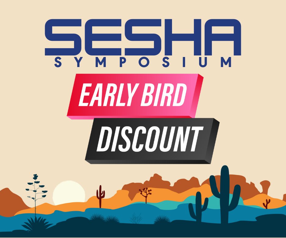 SESHAtweets's tweet photo. Early bird conference rates are STILL AVAILABLE! Register today to take advantage of the best prices for SESHA's 2025 Symposium in Tempe. Register below!

https://t.co/aJ1XFuasAi https://t.co/Gn1BmDvQMG
